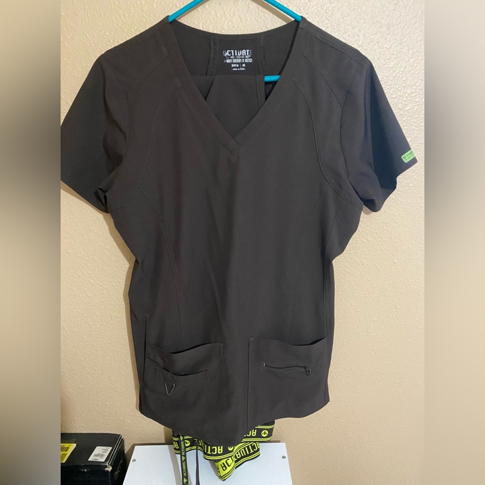 Med Couture Activate Brown Scrub Set
